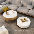 Modern Luxury Round Adjustable Storage Lift Coffee Table